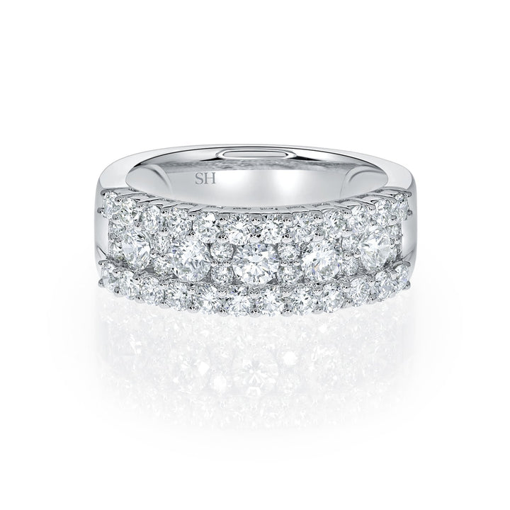 Radiant diamond encrusted band - W0411
