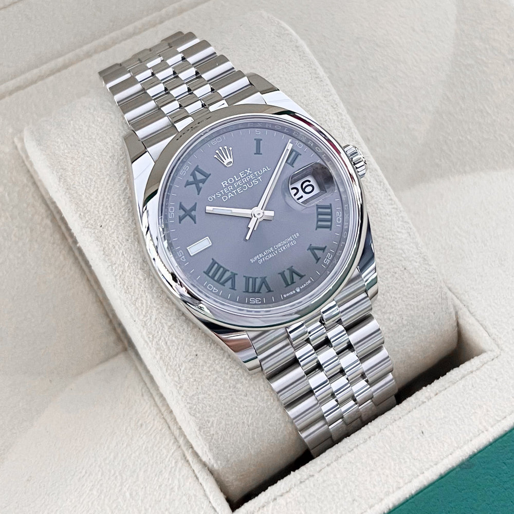 Rolex Datejust36 36mm Steel Slate Dial Numeral Markers 2025 Ref m126200-0017 (#891)