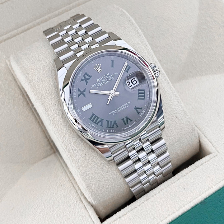 Rolex Datejust36 36mm Steel Slate Dial Numeral Markers 2025 Ref m126200-0017 (#891)
