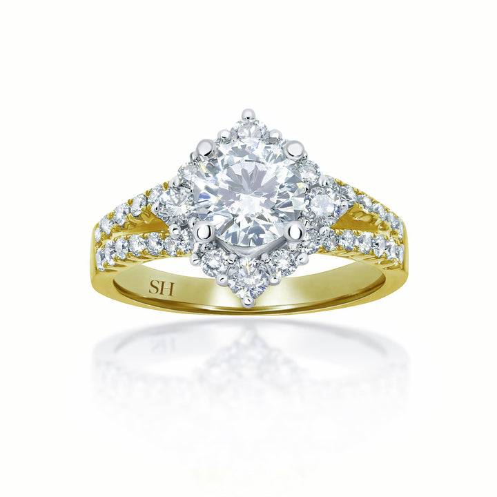 Pictured with 1.01ct diamond|option:Carats=1.00 carat|thumb_caption:1 carat|thumb_group:1|grid_preview:true