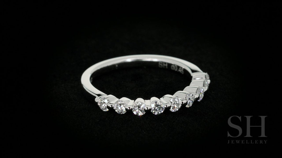 Women’s Floating Diamond Wedding Band (2.3mm) - W0172