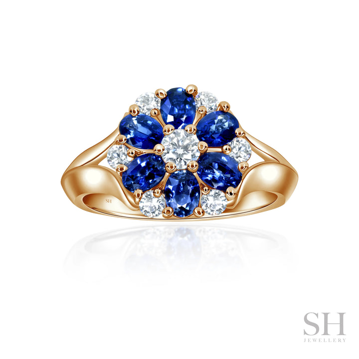 Sapphire Bloom Diamond Ring - W1011