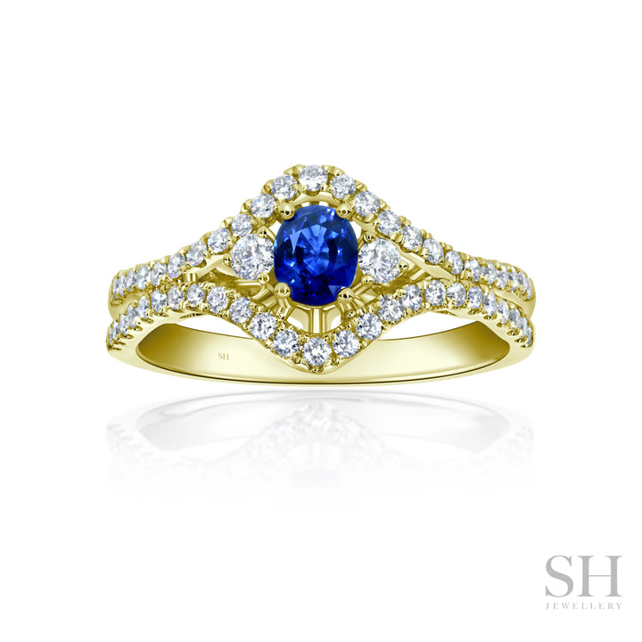Sapphire Pulse Diamond Ring (small) - W1015