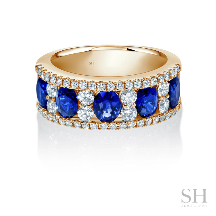 Sapphire Steps Diamond Ring (large) - W1016
