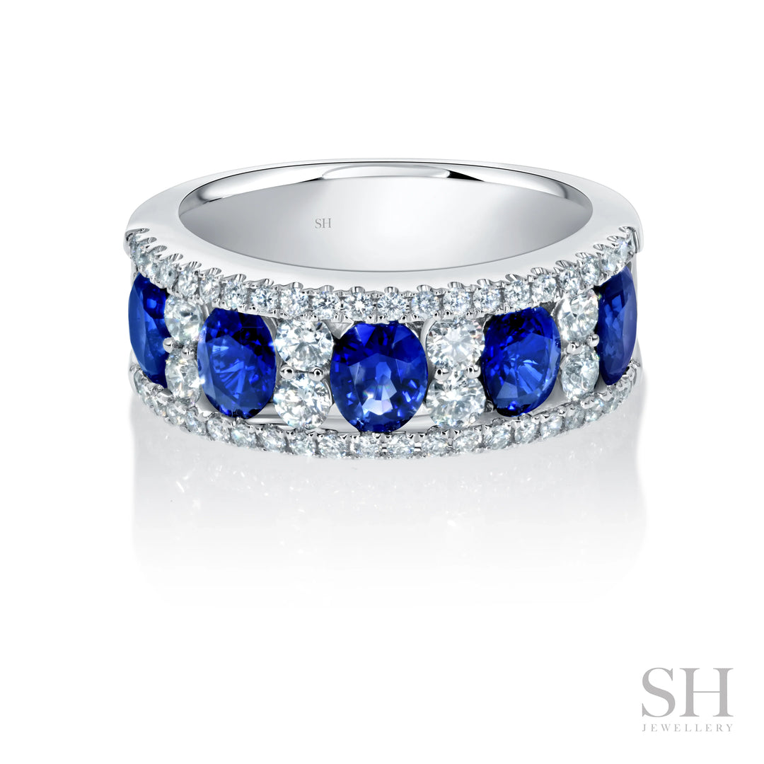 Sapphire Steps Diamond Ring (large) - W1016