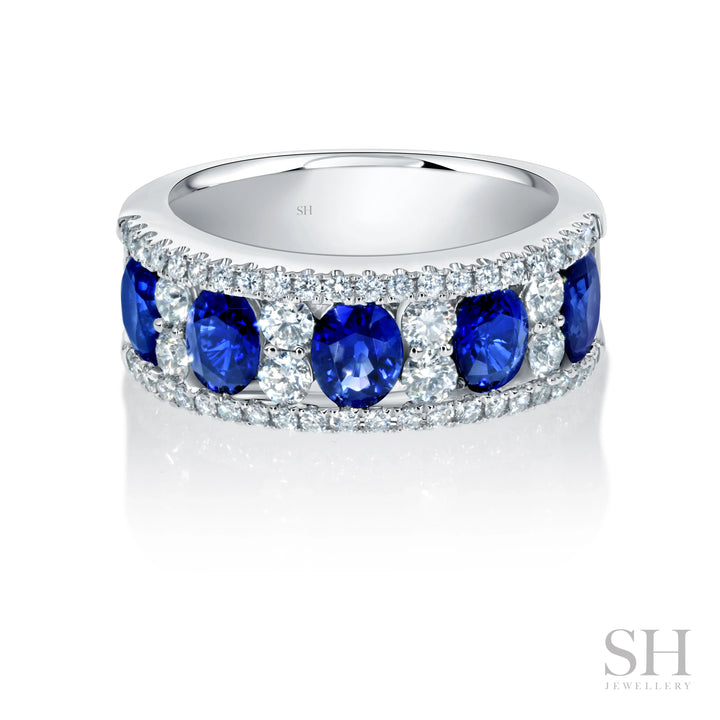 Sapphire Steps Diamond Ring (large) - W1016
