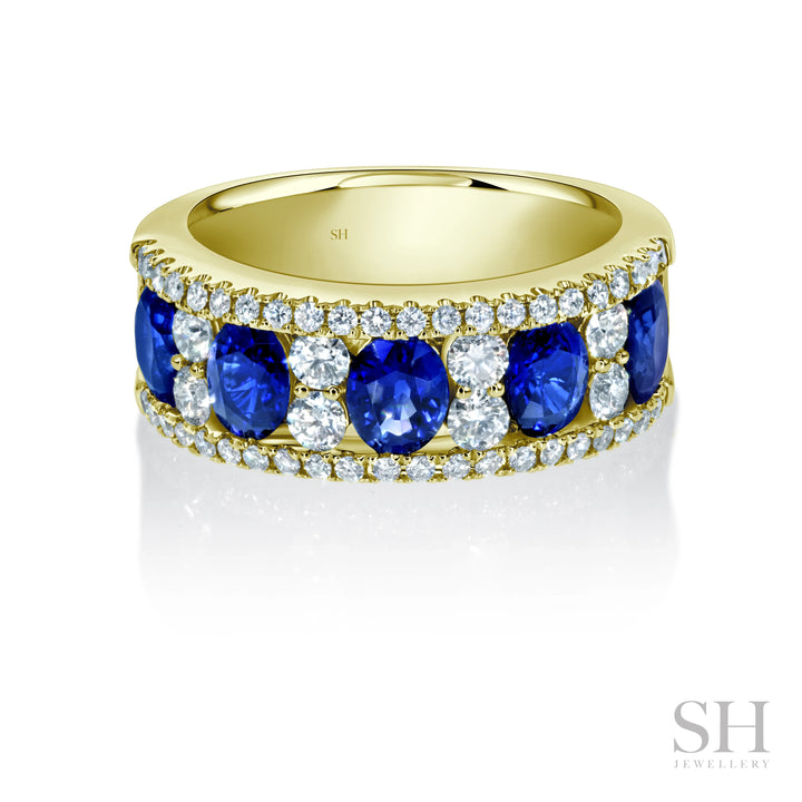 Sapphire Steps Diamond Ring (large) - W1016