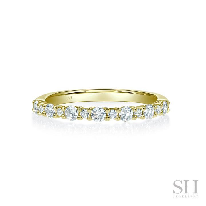 Shared Claw Alternating Diamond Band (2.2mm) - W1026