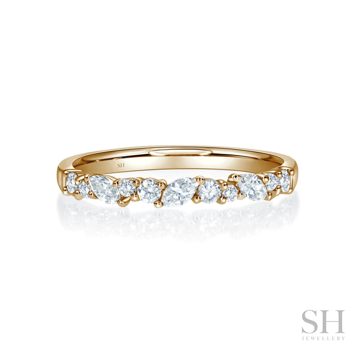 Marquise and Round Winding Diamond Band (2.2mm) - W1027
