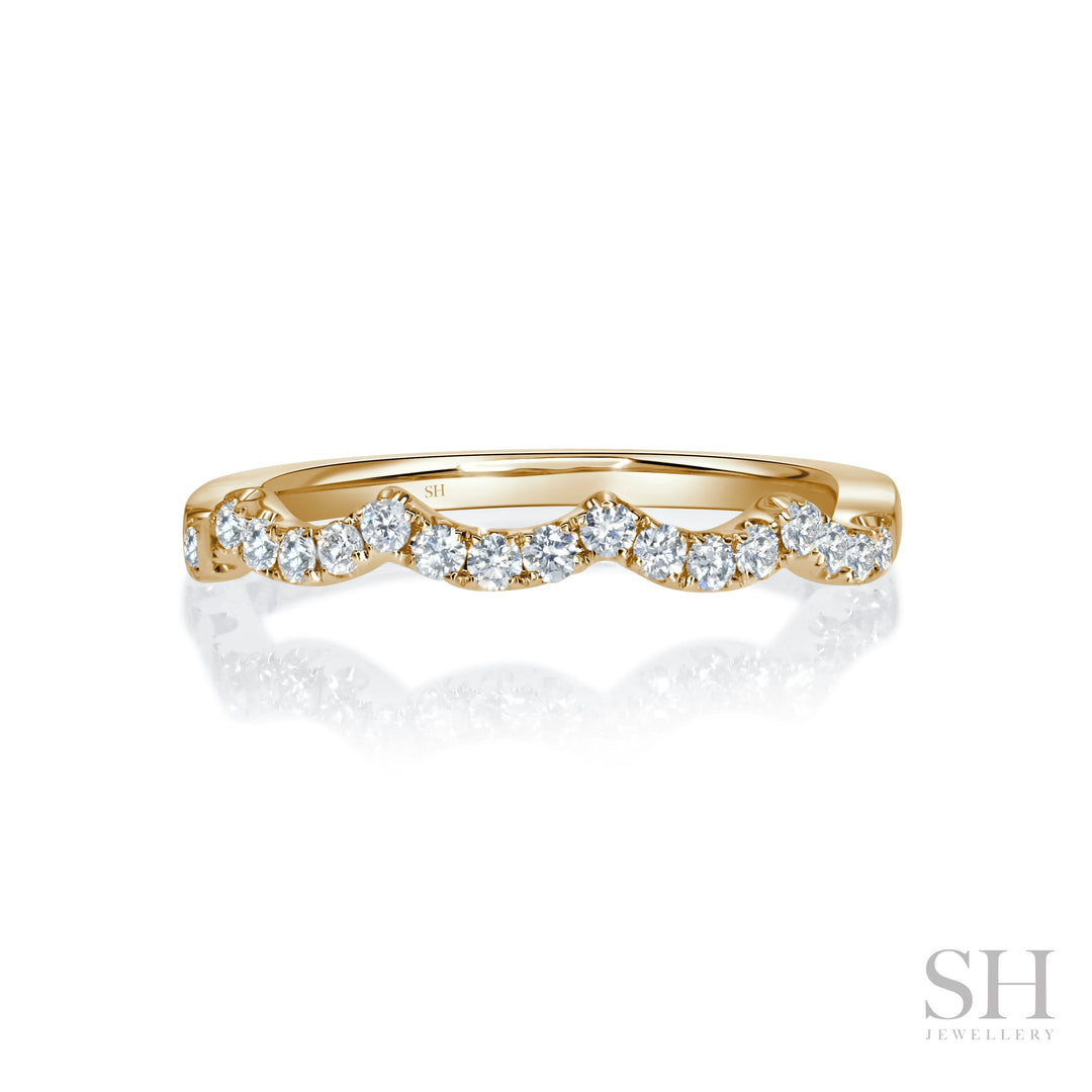 Ripple Pavé Diamond Band (1.6mm) - W1038