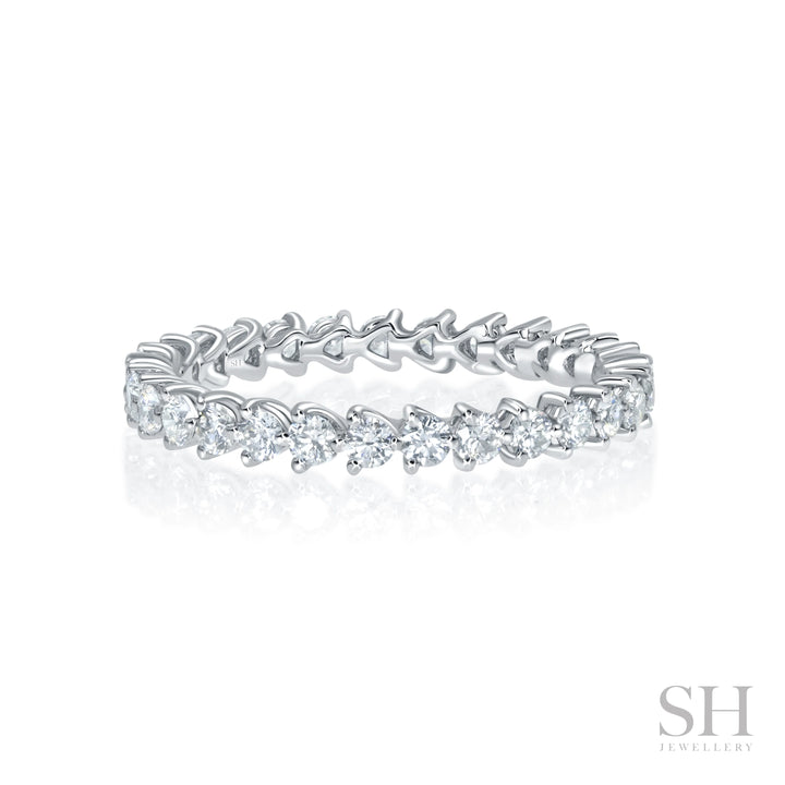 3-Claw Diamond Orbit Eternity Band (2.5mm) - W1041