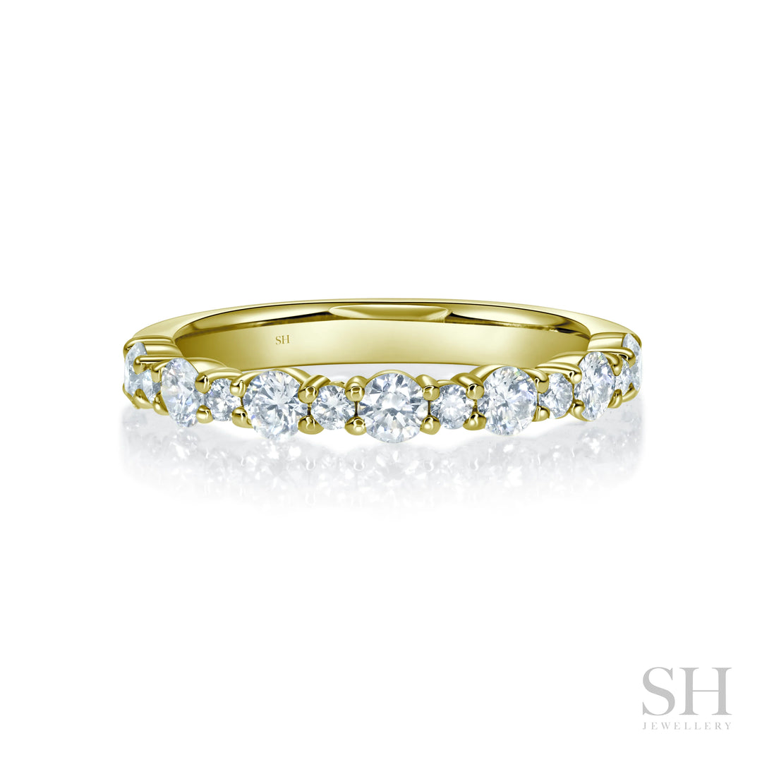 Shared Claw Alternating Diamond Band (2.7mm) - W1045