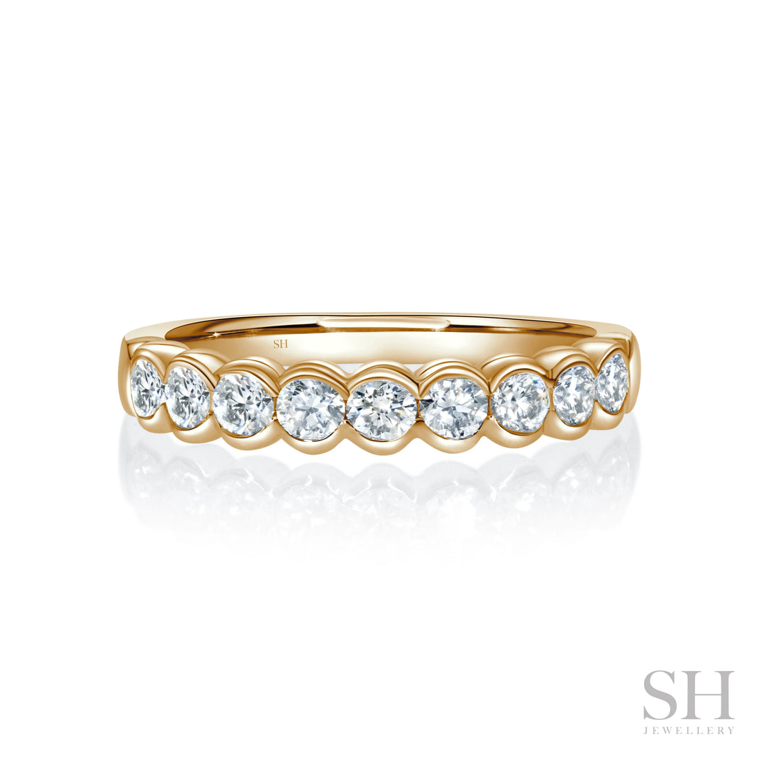 Half Bezel Diamond Band (3.5mm) - W1046