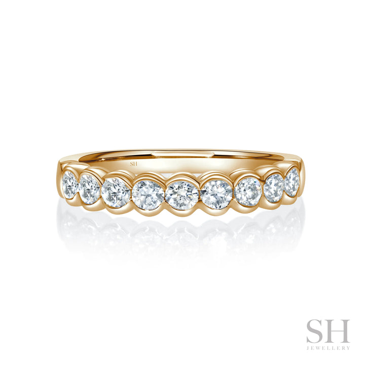 Half Bezel Diamond Band (3.5mm) - W1046