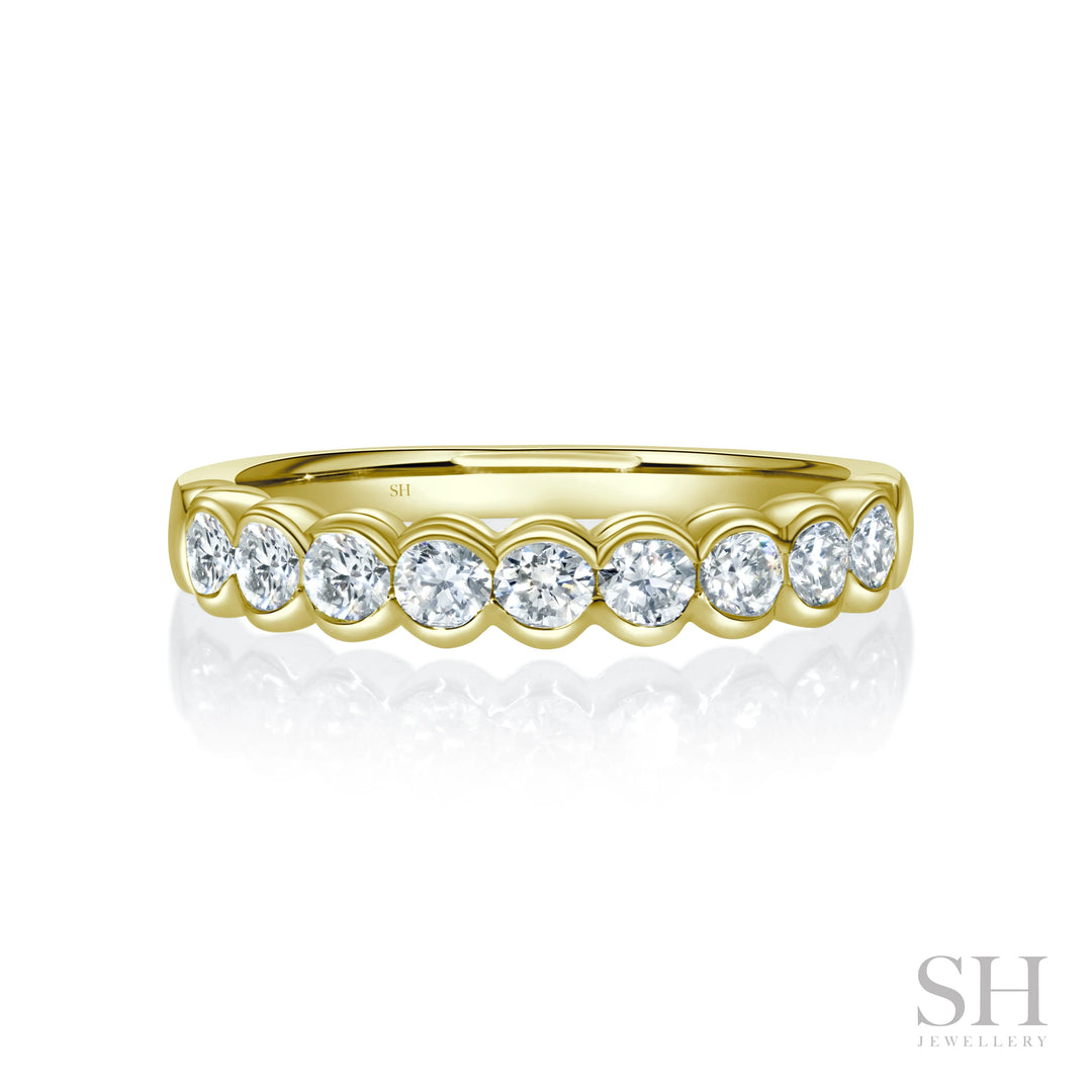 Half Bezel Diamond Band (3.5mm) - W1046