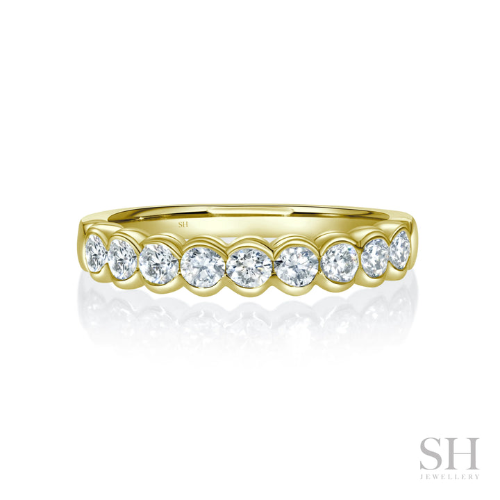 Half Bezel Diamond Band (3.5mm) - W1046
