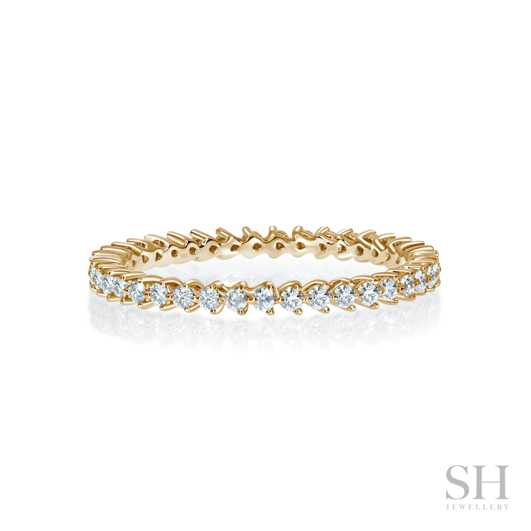 3-Claw Diamond Orbit Eternity Band (1.9mm) - W1047
