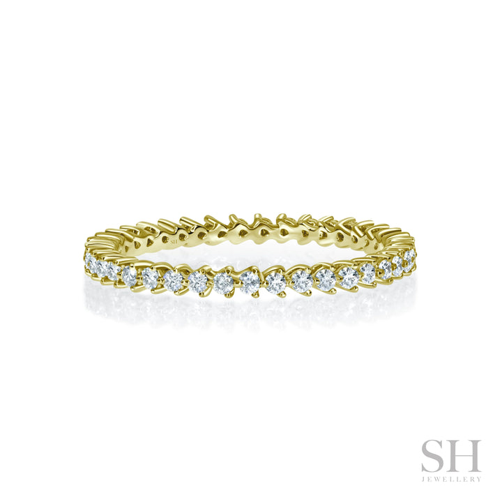 3-Claw Diamond Orbit Eternity Band (1.9mm) - W1047