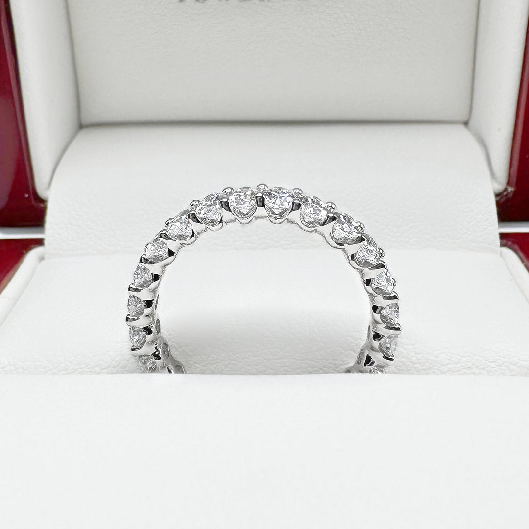 Oval Scalloped Eternity Diamond Band (3.5mm) - W1053