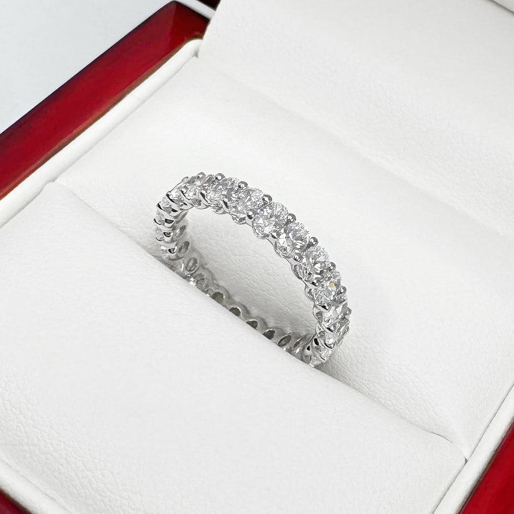Oval Scalloped Eternity Diamond Band (3.5mm) - W1053