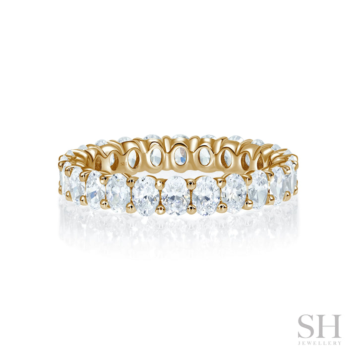 Oval Scalloped Eternity Diamond Band (3.5mm) - W1053