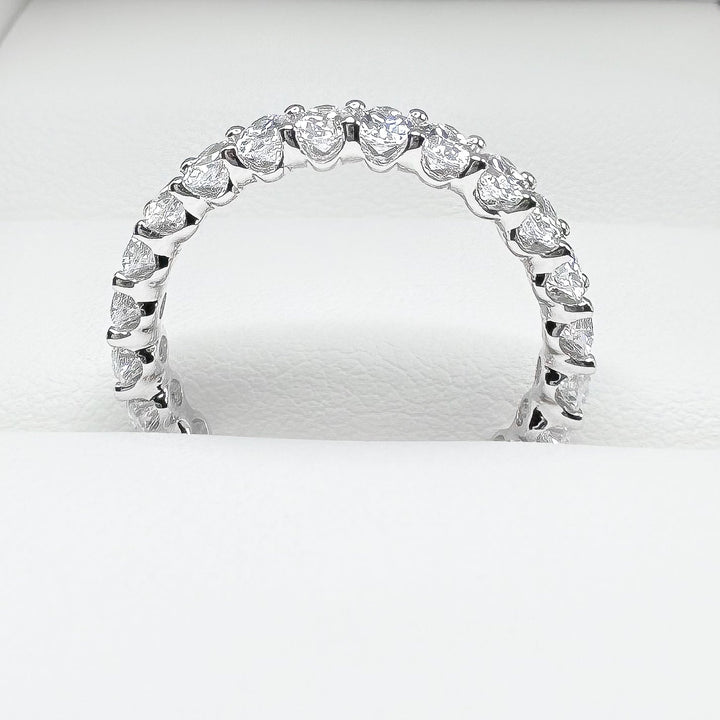 Oval Scalloped Eternity Diamond Band (3.5mm) - W1053