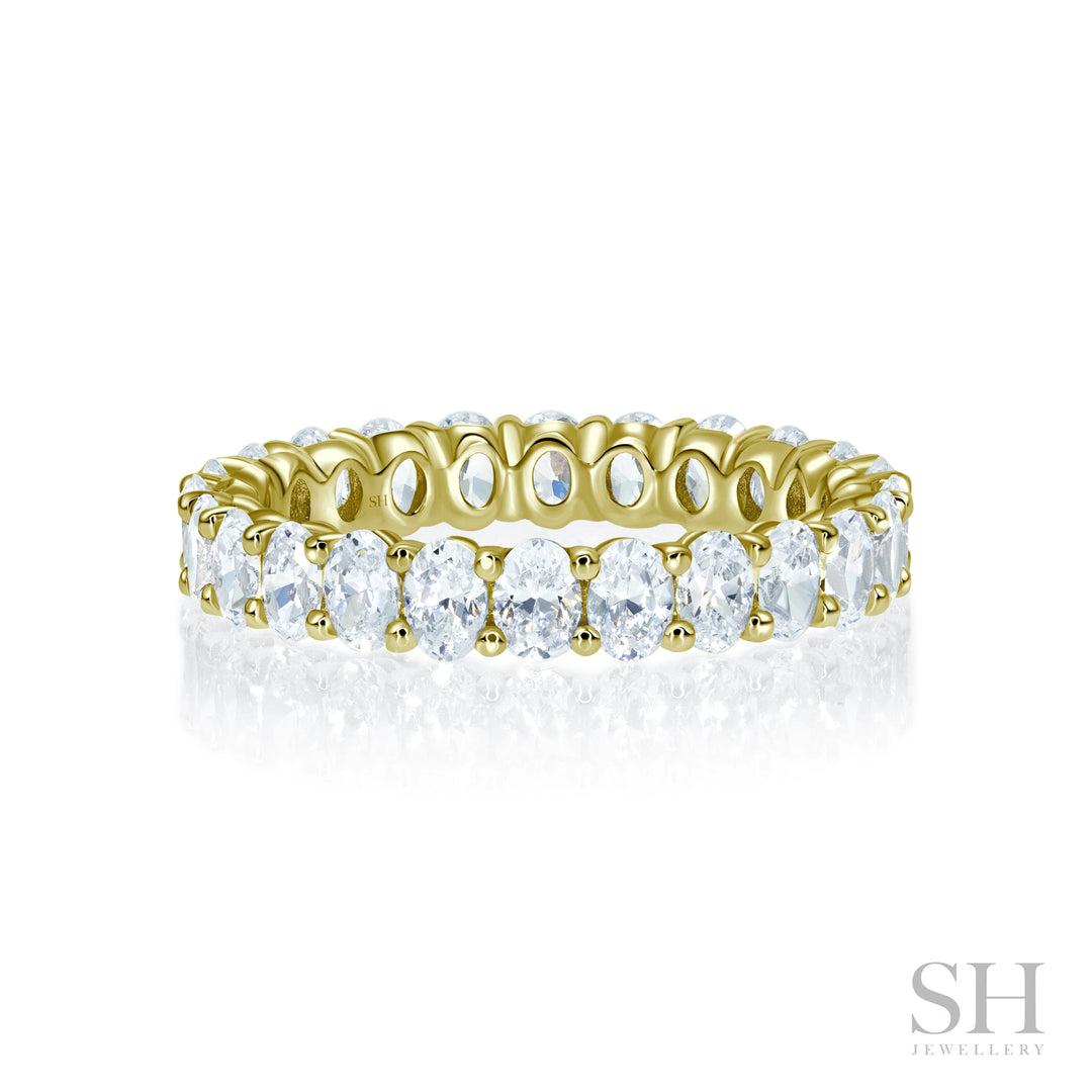 Oval Scalloped Eternity Diamond Band (3.5mm) - W1053