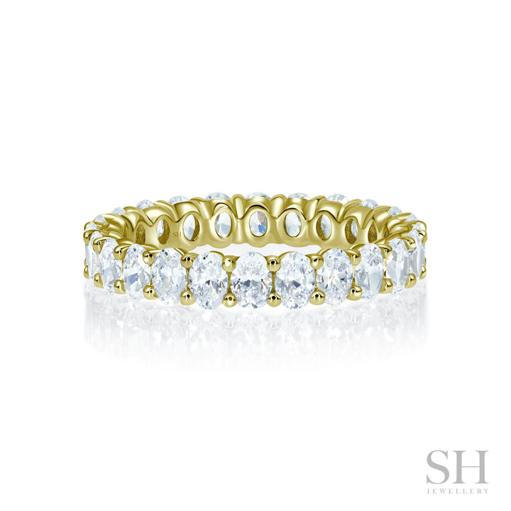 Oval Scalloped Eternity Diamond Band (3.5mm) - W1053