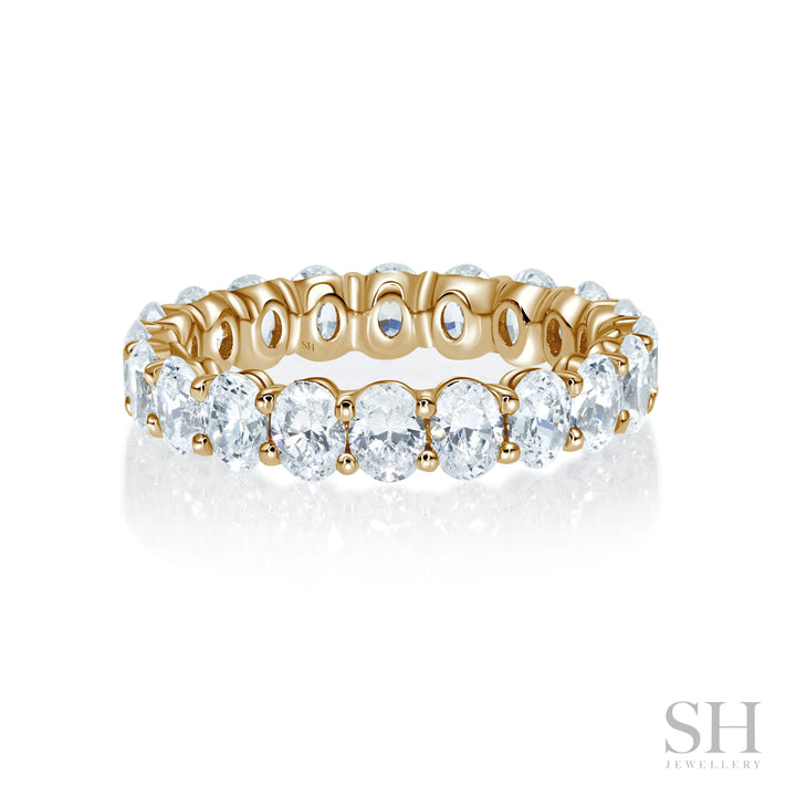 Oval Scalloped Eternity Diamond Band (4mm) - W1054