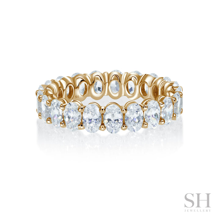 Oval Scalloped Eternity Diamond Band (4.5mm) - W1055