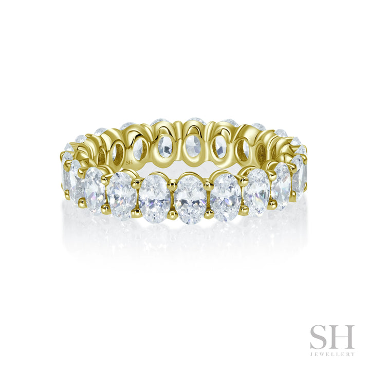 Oval Scalloped Eternity Diamond Band (4.5mm) - W1055