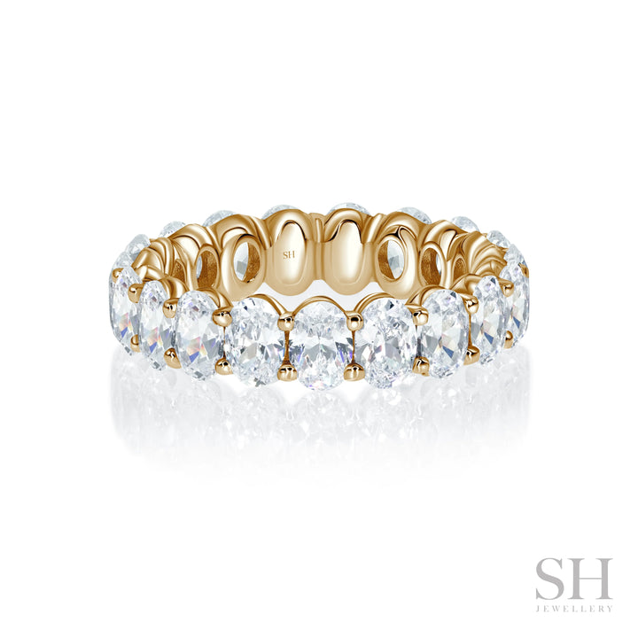 Oval Scalloped Eternity Diamond Band (5mm) - W1056
