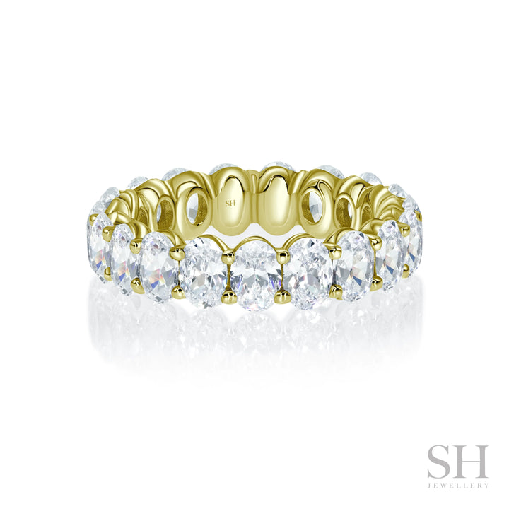 Oval Scalloped Eternity Diamond Band (5mm) - W1056