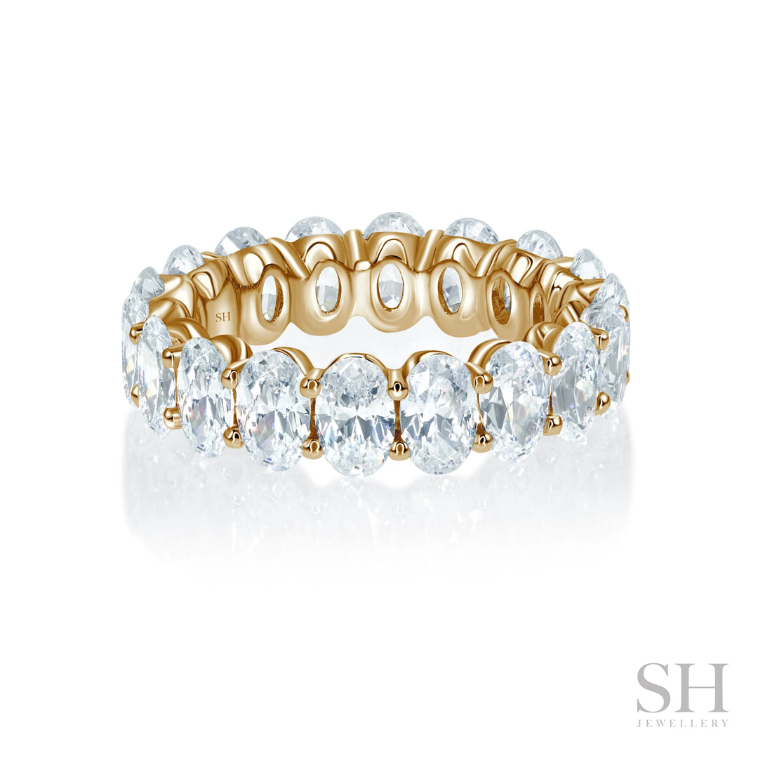 Oval Scalloped Eternity Diamond Band (5.5mm) - W1057