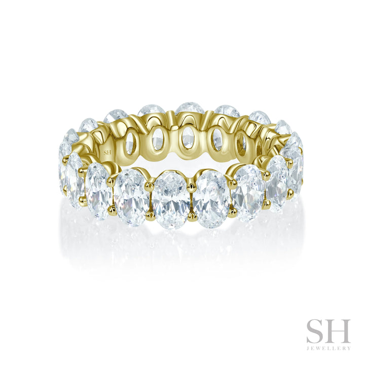 Oval Scalloped Eternity Diamond Band (5.5mm) - W1057
