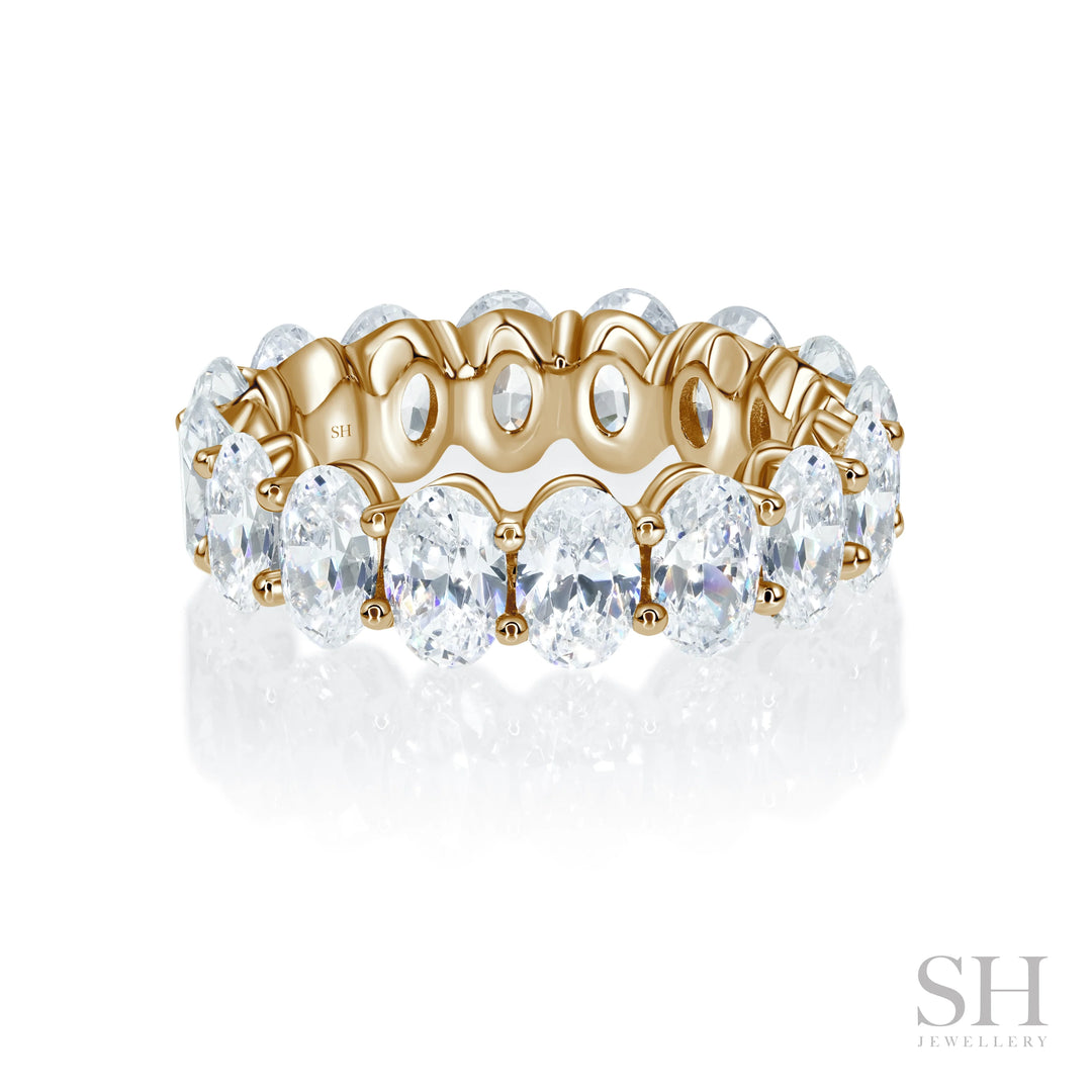 Oval Scalloped Eternity Diamond Band (6mm) - W1058