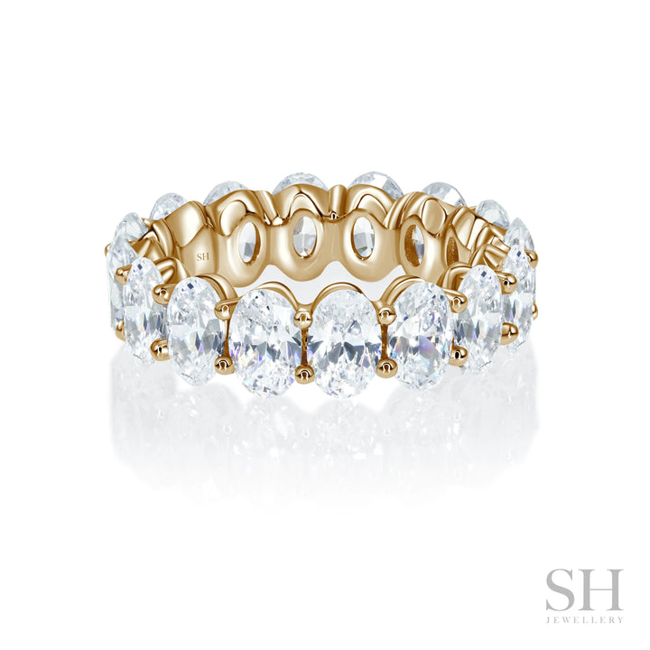 Oval Scalloped Eternity Diamond Band (6mm) - W1058