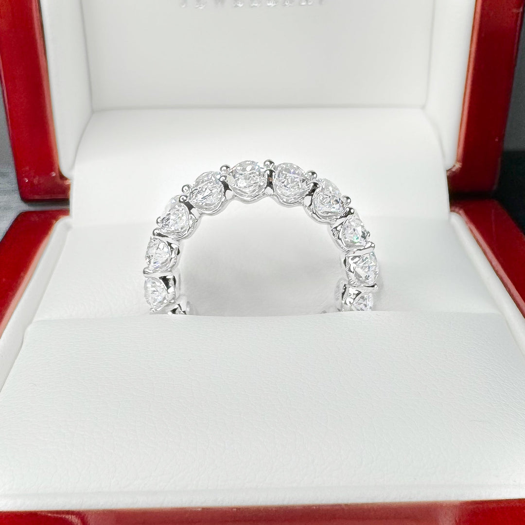 Oval Scalloped Eternity Diamond Band (6mm) - W1058