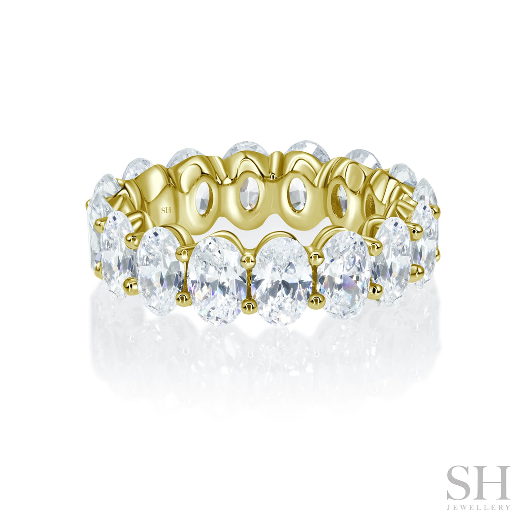 Oval Scalloped Eternity Diamond Band (6mm) - W1058