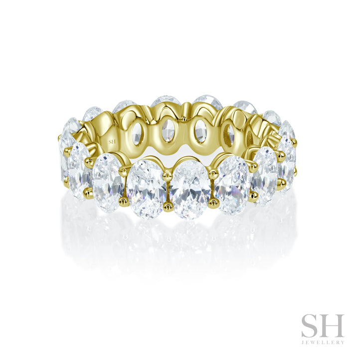Oval Scalloped Eternity Diamond Band (6mm) - W1058
