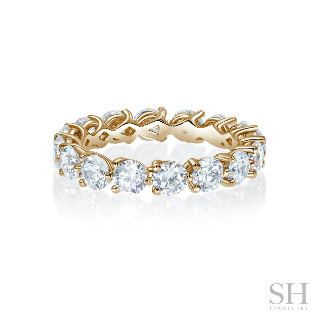 3-Claw Orbit Eternity Diamond Band (3.7mm) - W1060