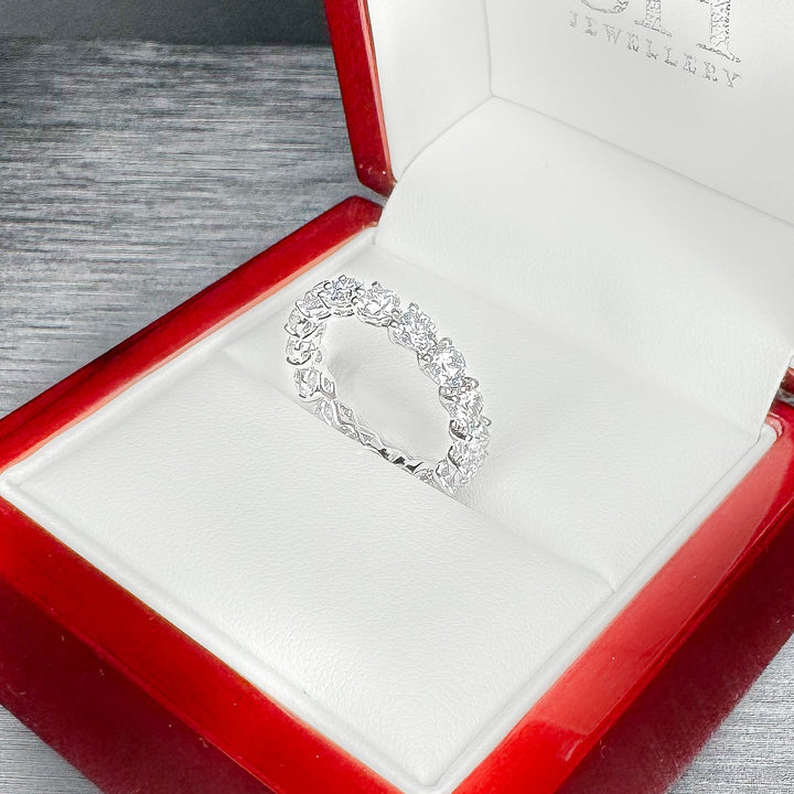 3-Claw Orbit Eternity Diamond Band (3.7mm) - W1060