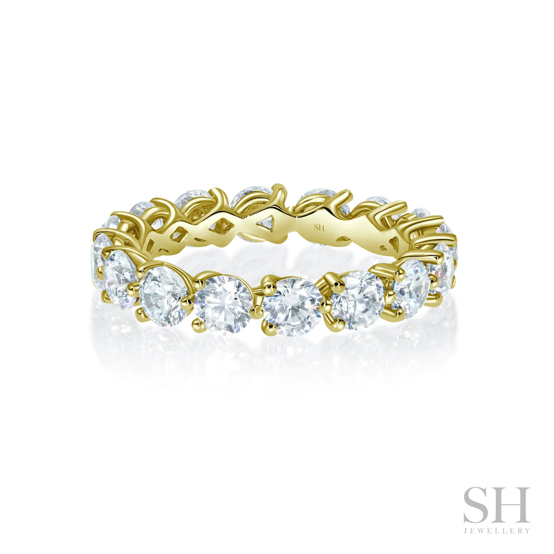 3-Claw Orbit Eternity Diamond Band (3.7mm) - W1060