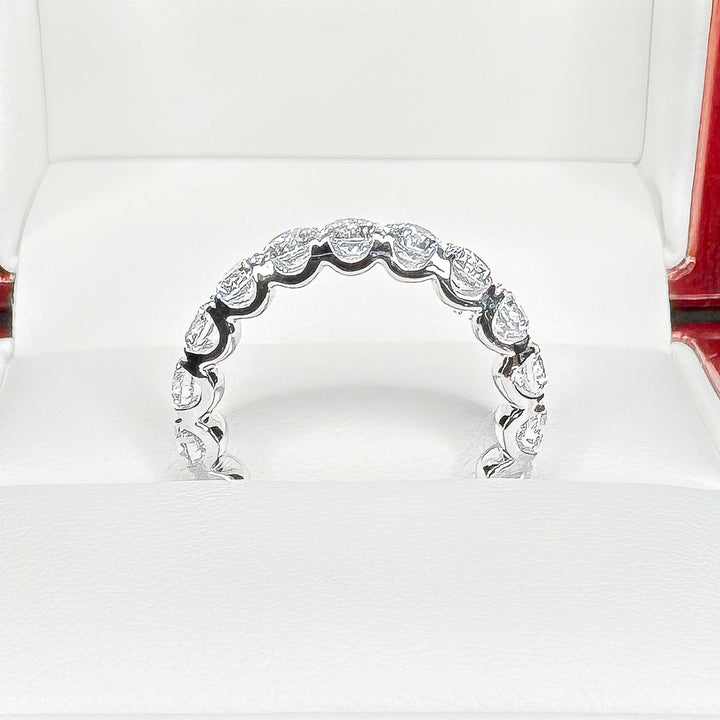Wider Scalloped Women’s Diamond Eternity Band (4mm) - W1063
