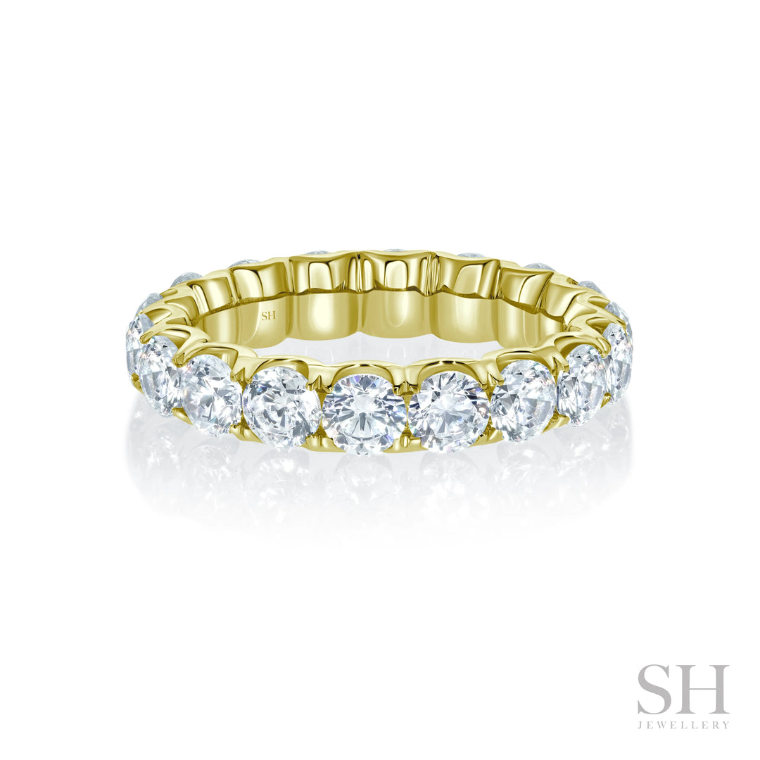 Wider Scalloped Women’s Diamond Eternity Band (4mm) - W1063