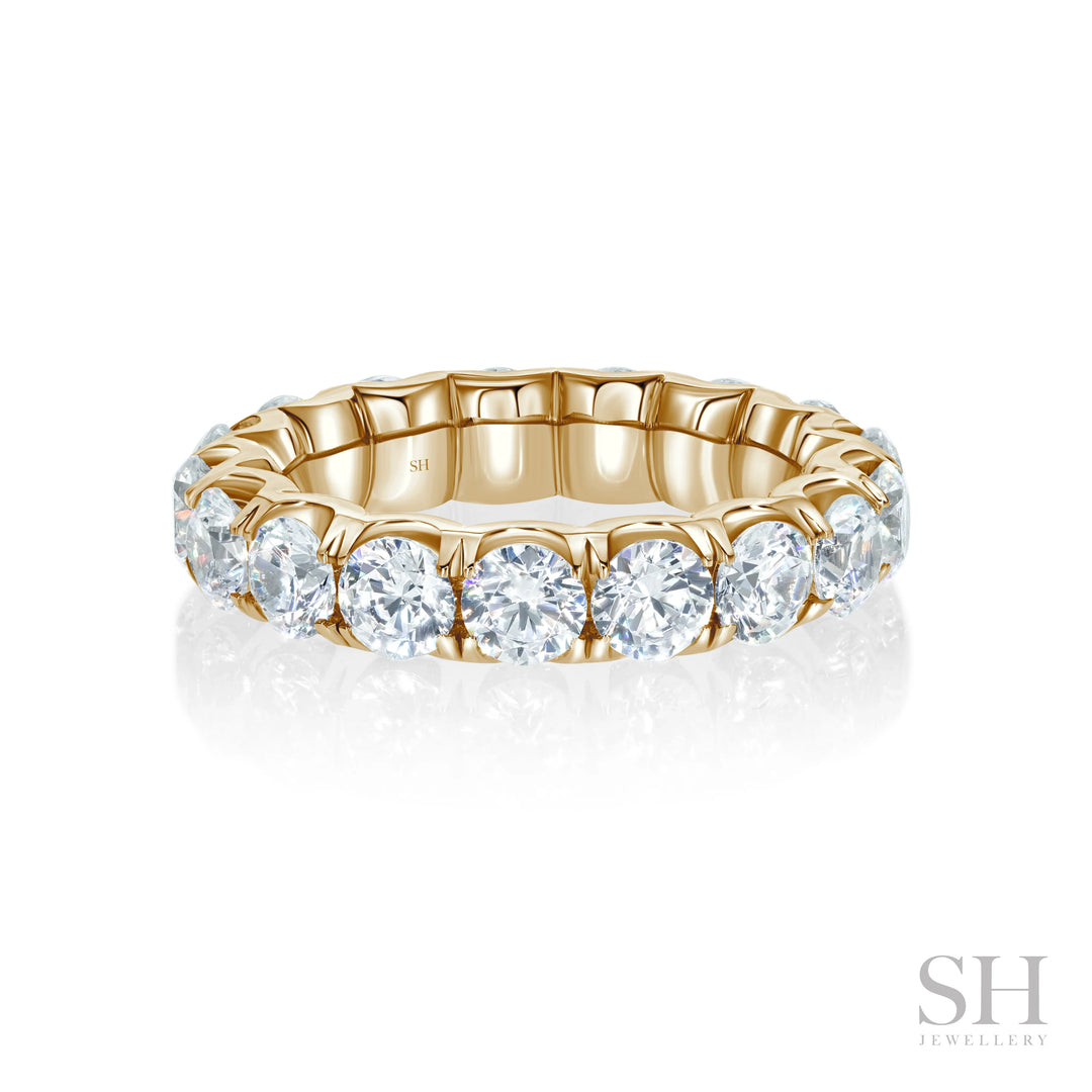 Wider Scalloped Women’s Diamond Eternity Band (4.5mm) - W1064