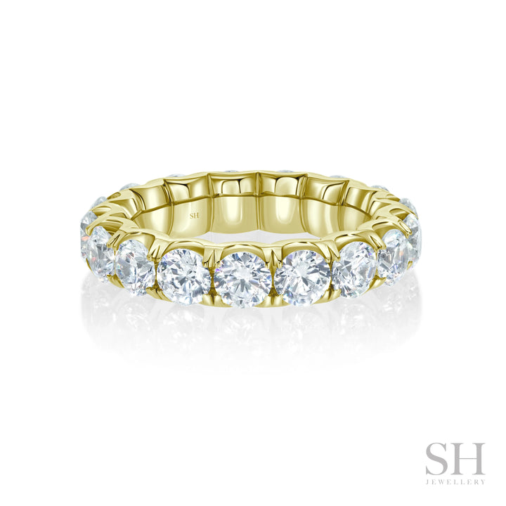 Wider Scalloped Women’s Diamond Eternity Band (4.5mm) - W1064