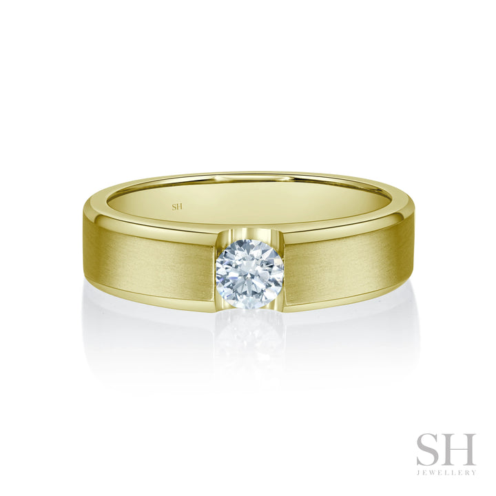 Gravity Wedding Ring with Bevelled Edges (5.3mm) - W1065