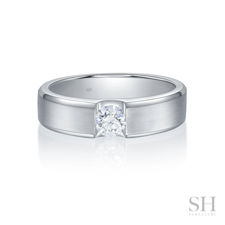 Gravity Wedding Ring with Bevelled Edges (5.3mm) - W1065