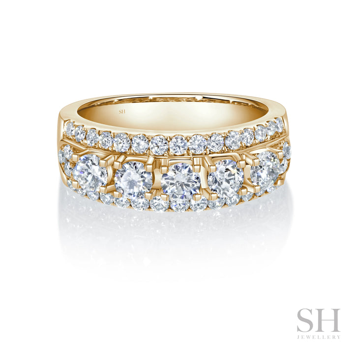 Snowcap Diamond Band (0.15ct each) - W1072